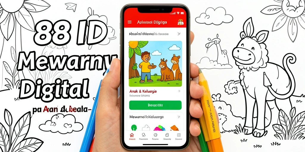 Screenshot aplikasi 88ID dengan antarmuka mewarnai yang menarik.
