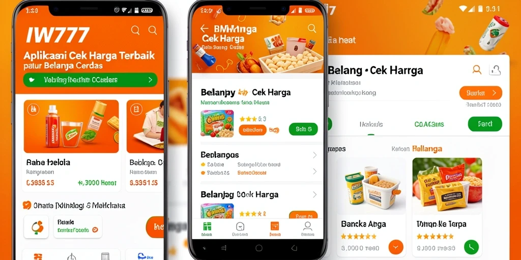 Antarmuka aplikasi IW777 yang menampilkan fitur Cek Harga secara jelas.