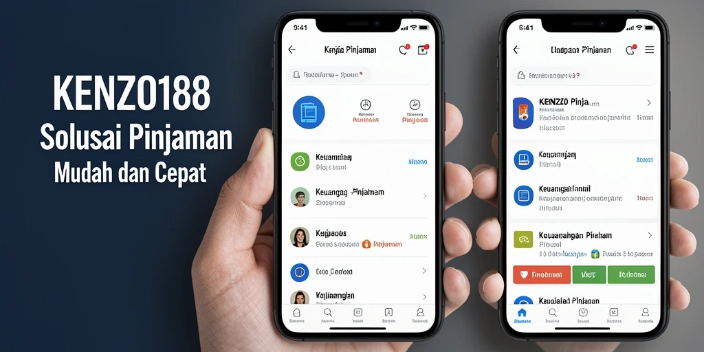 Tampilan antarmuka KENZO188 yang modern dan mudah digunakan untuk pengajuan pinjaman.
