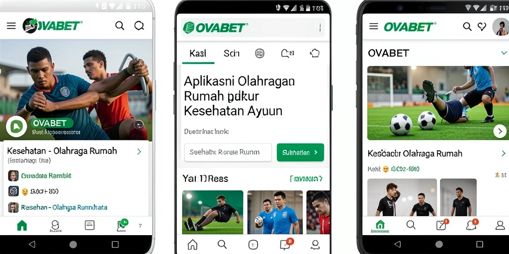 Antarmuka aplikasi OVABET yang ramah pengguna untuk olahraga rumah.